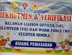 Sub PB PON Mimika Buka Pendaftaran Relawan PON XX Papua
