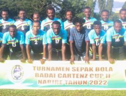 Bintang Indonesia Boaz Solosa Ramaikan Turnamen Badai Cartenz Cup II Nabire 2022