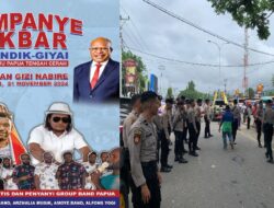 Polri Apresiasi Warga Jaga Kampanye Calon Gubernur Papua Tengah Willem Wandik dan Wakil Gubernur Alo Giyai