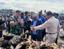 Dandim Jayawijaya Hadiri Acara Lepas Sambut Ketua Asosiasi Bupati Pegunungan Tengah