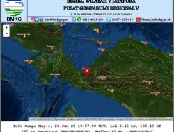 Gempa Berkekuatan M 3.5 Kembali Guncang Wilayah Nabire