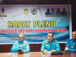 Pleno Caretaker DPD KNPI Kabupaten Mimika Tunjuk Taorekeyau Sebagai Ketua Panitia Musda