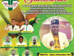 Pengurus Komda Pemuda Katolik Provinsi Papua Periode 2022-2025 Dilantik Sabtu Pekan Ini