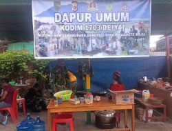 Dapur Umum untuk Korban Kebakaran dan Warga yang Sedang Bersihkan Puing yang Terbakar