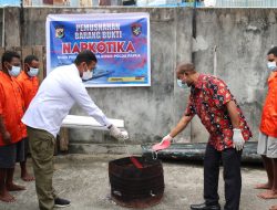 Direktorat Polairud Polda Papua Musnahkan 609,7 Gram Narkoba Jenis Ganja
