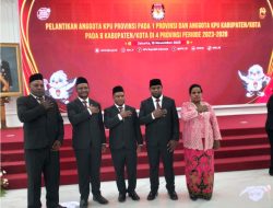 Anggota KPUD Periode 2023-2028 Tiga Kabupaten di Papua Tengah Resmi Dilantik, Elias Petege Ketua KPUD Dogiyai