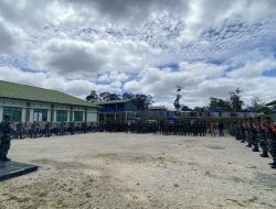 Apel Kesiapan Pengamanan Pemilu 2024 di Kampung Waghete II Kabupaten Deiyai