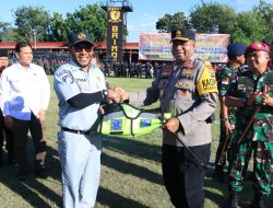 Kapolda Papua Mathius Fakhiri Pimpin Apel Gelar Pasukan Operasi Lilin Cartenz 2023