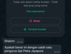 Beredar Pesan WhatsApp Penipuan dengan Nomor Baru dan Foto Penjabat Wali Kota Jayapura