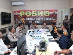 Brigjen Pol Renwarin Dampingi Tim Asistensi Mabes Polri Tinjau Posko Operasi Mantap Brata Cartenz 2023