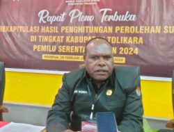 KPU Tolikara Gelar Rapat Pleno Lanjutan Terkait Rekapitulasi Penghitungan Suara Tingkat Kabupaten di Jayapura