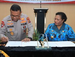 Polda Papua dan Pemprov Papua Tengah Teken Naskah Hibah Untuk Rekrutmen Bintara Polri 2024