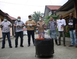 Polres Jayapura Musnahkan Ganja 2,7 Kilogram dan 2130 Butir Obat Keras Berlogo Y