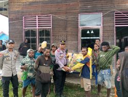 Polres Dogiyai Serahkan Bantuan Sembako di Asrama Pelajar Gereja Santa Maria Ratu Rosario Idakebo