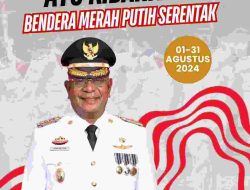 Bupati John Rettob Ajak Warga Mimika Kibarkan Bendera Merah Putih Bukti Cinta Kepada Ibu Pertiwi