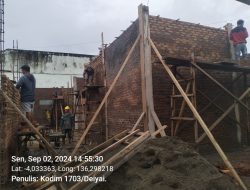 Dandim I Wayan Pantau Langsung Pembangunan Unit Pelayanan Dapur Sehat yang Digagas Menteri Pertahanan Republik Indonesia