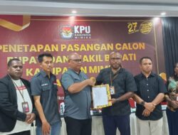 Tiga Paslon Bupati dan Wakil Bupati Resmi Ikut Pemilihan Kepala Daerah Mimika Tahun 2024