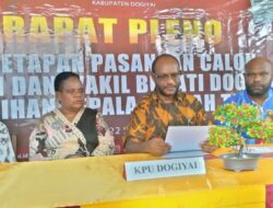 KPU Kabupaten Dogiyai Tetapkan Enam Pasangan Calon Bupati dan Wakil Bupati di Pilkada Tahun 2024
