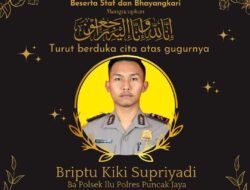Anggota Polri Briptu Kiki Supriyadi Gugur di Tangan Orang Tak Dikenal di Kabupaten Puncak Jaya