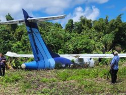 Polres Kepulauan Yapen Sedang Dalami Peristiwa Tergelincirnya Pesawat Trigana Air di Bandara Serui