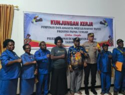 Kapolres Sarraju Hadiri Kunjungan MRP Papua Tengah Bahas Kesiapan Pilkada 2024 di Doiyai