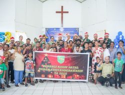 Kodam Cenderawasih Berbagi Kasih dan Sukacita Natal di Sejumlah Gereja di Kota Jayapura