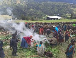 Sambut Tahun Baru Diadakan Doa dan Bakar Batu Wujud Kebersamaan di Tengah Masyarakat