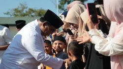Presiden Salat Idulfitri dan Silaturahmi dalam Acara Halalbihalal Bersama Warga Aceh Tamiang