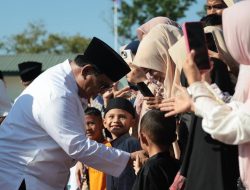 Presiden Salat Idulfitri dan Silaturahmi dalam Acara Halalbihalal Bersama Warga Aceh Tamiang