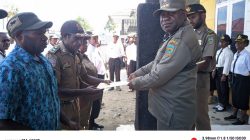 Peringatan HUT ke-76 Satpol PP 2026, Yohanes Butuh Ajak Bekerja Keras Wujudkan Dogiyai Dou Enaa