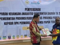 Bupati Dogiyai Menyerahkan Laporan Keuangan Tahun 2025 Kepada BPK Perwakilan Papua Tengah