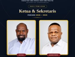 Wakil Bupati Tolikara dan Sekretaris Daerah Jabat Ketua dan Sekretaris Keluarga Alumni Fisip Uncen
