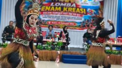 Kodim Nabire Lestarikan Budaya Papua Lewat Lomba Senam Kreasi Dalam Rangka HUT ke-81 TNI