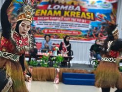 Kodim Nabire Lestarikan Budaya Papua Lewat Lomba Senam Kreasi Dalam Rangka HUT ke-81 TNI