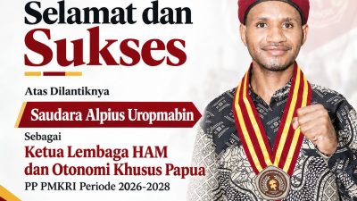 Mahasiswa UKSW asal Papua Pegunungan Alpius Uropmabin Masuk Struktur Pengurus Pusat PMKRI