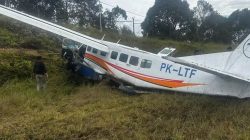 Pesawat Asian One Air Tergelincir di Bandara Bilorai Kabupaten Intan Jaya, Dua Anggota TNI Terluka