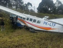 Pesawat Asian One Air Tergelincir di Bandara Bilorai Kabupaten Intan Jaya, Dua Anggota TNI Terluka