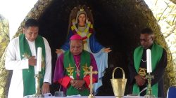 Uskup Timika Mgr Bernardus Baru Misa Pemberkatan Gua Maria Paroki Santa Maria Ratu Rosari Idakebo