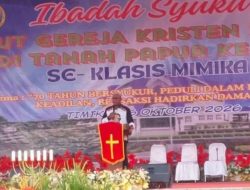 Bupati Mimika John Rettob Sebut GKI di Tanah Papua Bagian Penting Dalam Sejarah Masyarakat Papua