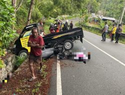 Mobil Kehilangan Kendali Berujung Labrak Sepeda Motor di Pintu Angin, Satu Orang Tewas di Tempat