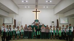 Kapolres Jayapura Hadiri Minggu Kasih di Gereja Martin Luther Sentani, Ajak Jemaat Jaga Kamtibmas